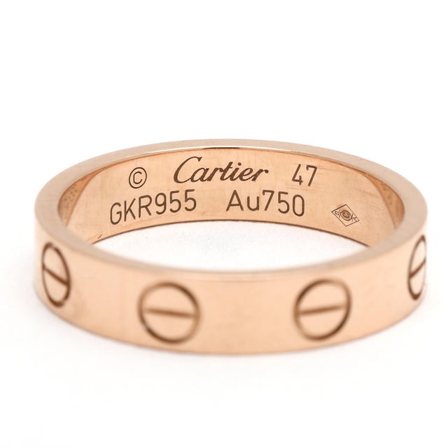 Modern Cartier Love Ring, 18k Yellow Gold, Ring Size 4.25 For Sale - Image 3 of 7