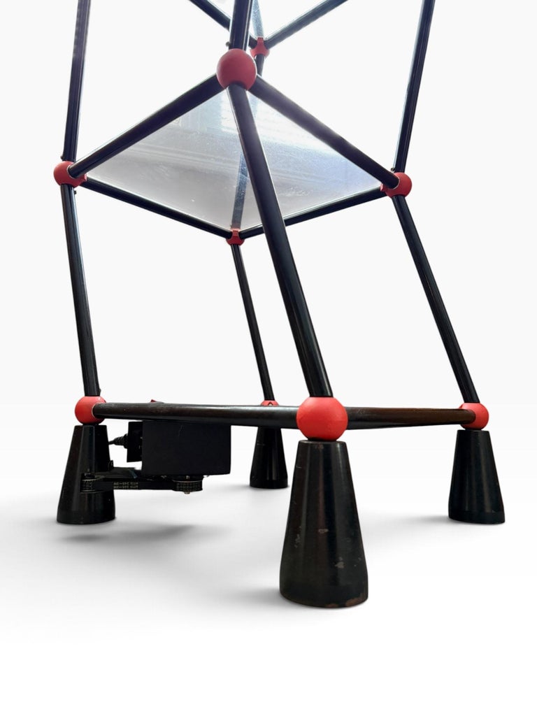 1970s Space Age Motorized Dancing Shelf With Orange Ball Joints