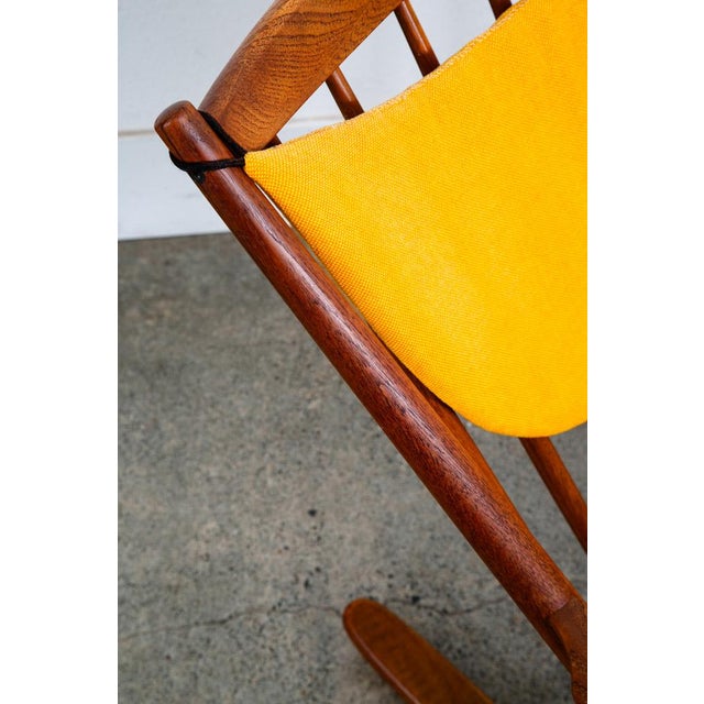 1960s Mid-Century Danish Modern Teak Rocker Attributed to Frank Reenskaug for Bramin For Sale - Image 5 of 9