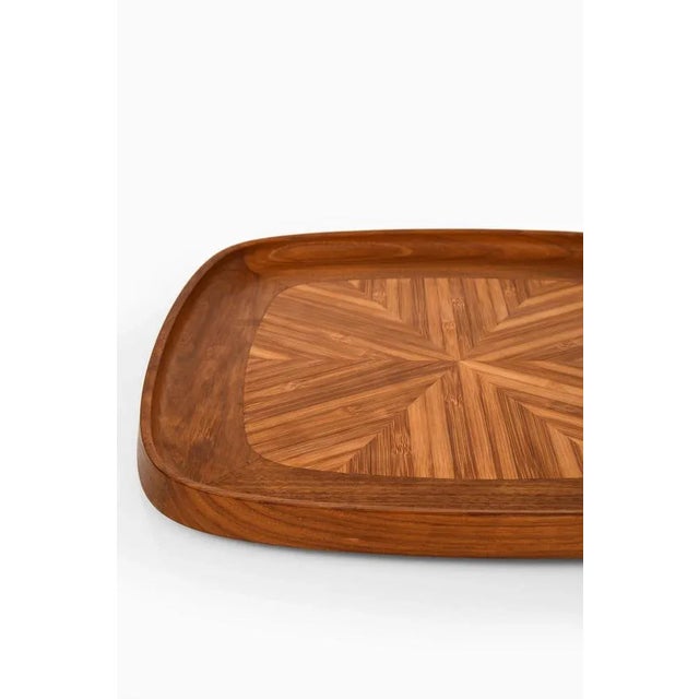 Jens Quistgaard Serving Tray in Teak and Bamboo by Jens Quistgaard, 1950s For Sale - Image 4 of 7