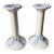 Ceramic Hand-Painted Candle Sticks-a Pair For Sale
