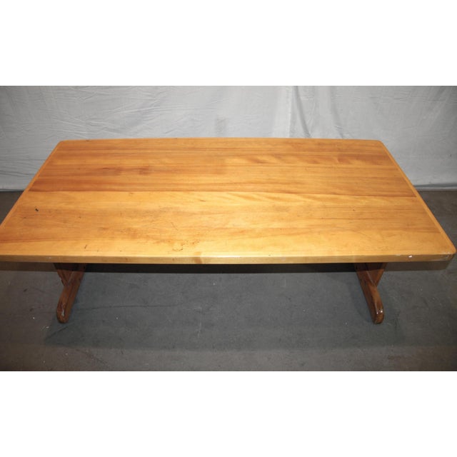 Mid-Century Modern Vintage 5 Ft. Wooden Coffee Table For Sale - Image 3 of 4