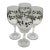 Vintage Libby Holly Stemmed Wine Glasses Water Goblets- Set of 4 For Sale