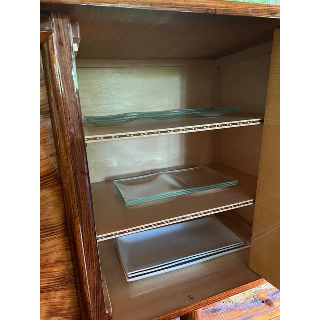 Antique 1940s French Art Deco "Sunburst" Brazilian Rosewood Sideboard For Sale - Image 12 of 12