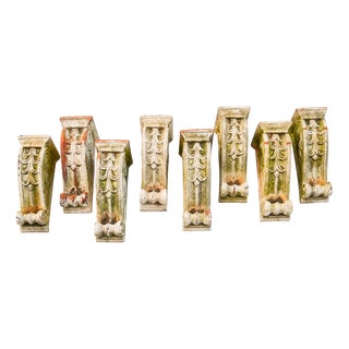 9th Century 8 Architectural Terracotta Brackets, Set of 8 For Sale