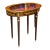 Elegant French Louis XVI Display Accent Table With Glass Top & Velvet Interior For Sale