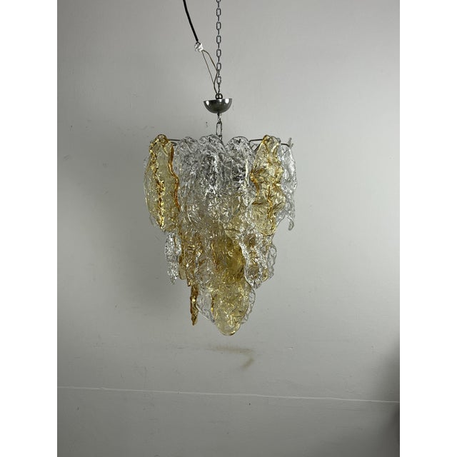Large Mid-Century 9-Light Murano Glass Chandelier, 1970s For Sale - Image 16 of 18