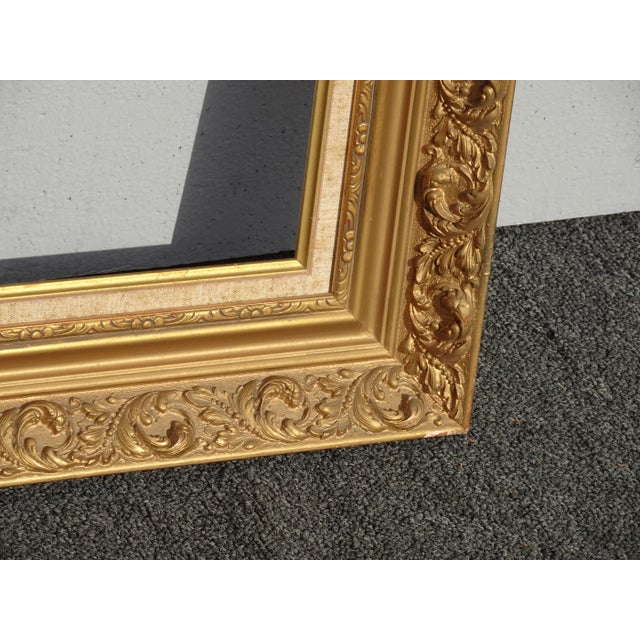 Vintage French Provincial Gold Wall Mantle Picture Frame #3 For Sale - Image 11 of 13