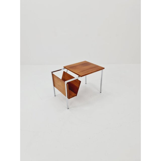 Mid-Century Danish Teak Side Table with Magazine Rack, 1960s For Sale - Image 11 of 11