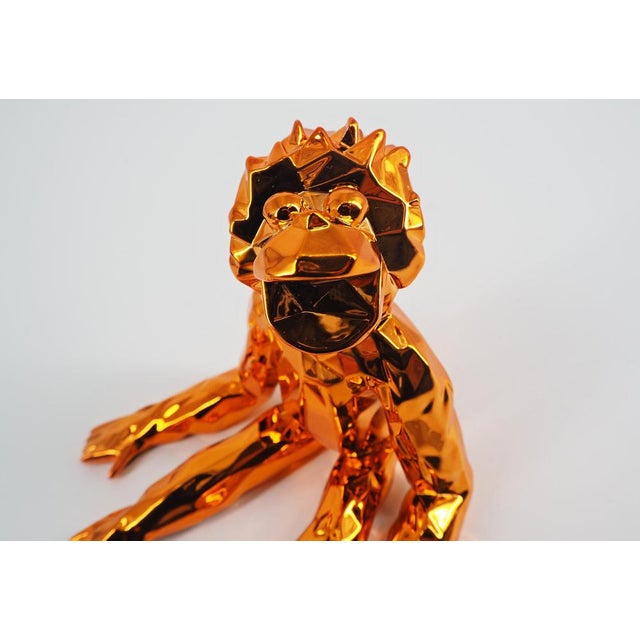 Plastic Orange Resin Jean-Marc Spirit from Richard Orlinski For Sale - Image 7 of 8