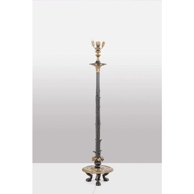 Restoration Style Floor Lamp in Bronze, 1900s For Sale - Image 4 of 13