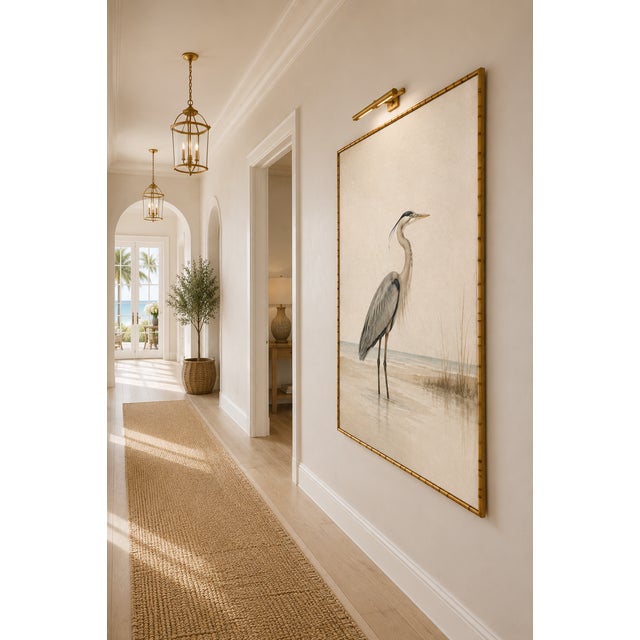 Great Blue Heron Coastal Study, Minimalist Bird Wall Art Print, 32" X 48" For Sale In Buffalo - Image 6 of 9