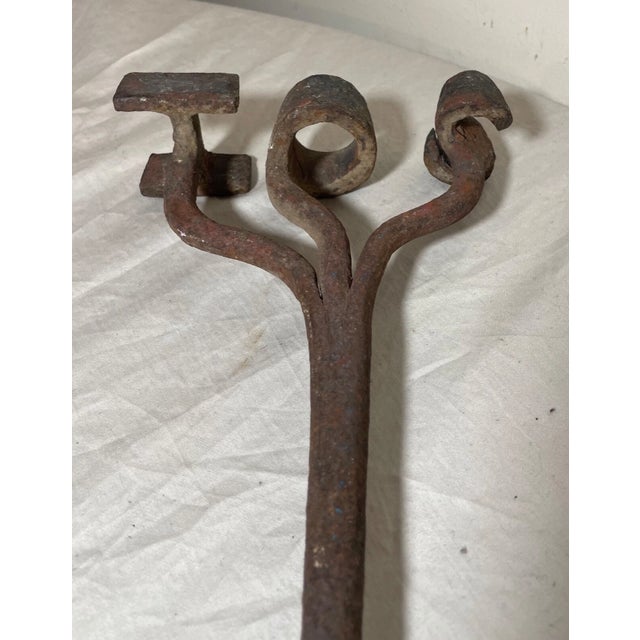 This antique IOS cow branding iron from the first quarter of the 19th century is a remarkable piece of Americana. Wrought...