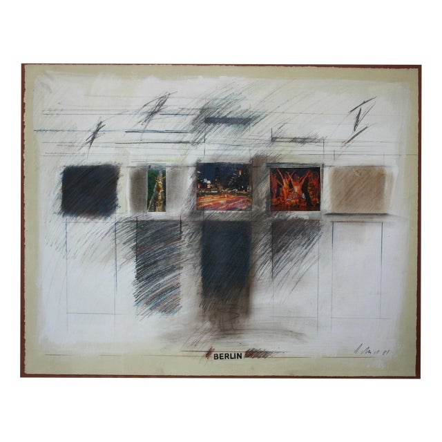 Schmid Heinrich, Berlin 1 of 1981 Cityscape, 1981, Oil Painting on Canvas For Sale