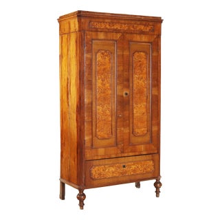Umbertino Wardrobe in Walnut and Walnut Burl For Sale
