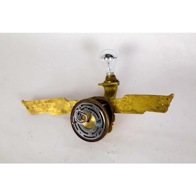 1920s Two Art Deco Gilt Bronze Avian Theater Sconces, Pair For Sale - Image 9 of 11