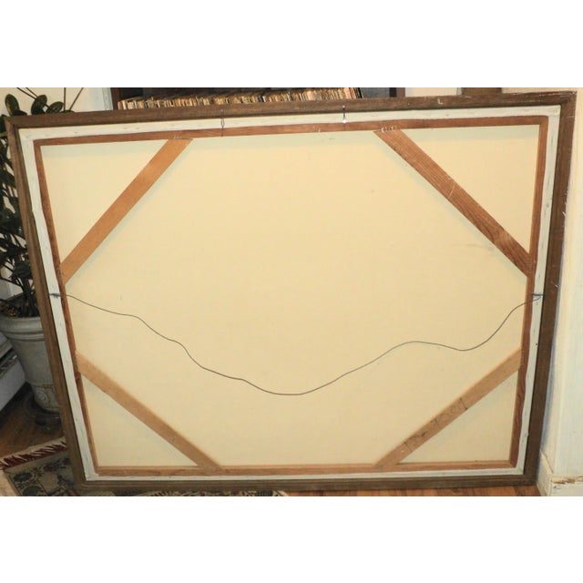 Vintage Signed a Dumas Large African or Western Native Theme Oil Painting For Sale - Image 10 of 11