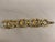 Trifari 1970s Crown Trifari Textured Gold Link Bracelet For Sale - Image 4 of 14