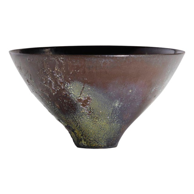 Otto and Gertrude Natzler Flaring Bowl 1967 For Sale