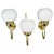 Vintage Brass and Opaline Glass Wall Lights by Kamenický Šenov, 1970s, Set of 3 For Sale - Image 16 of 16