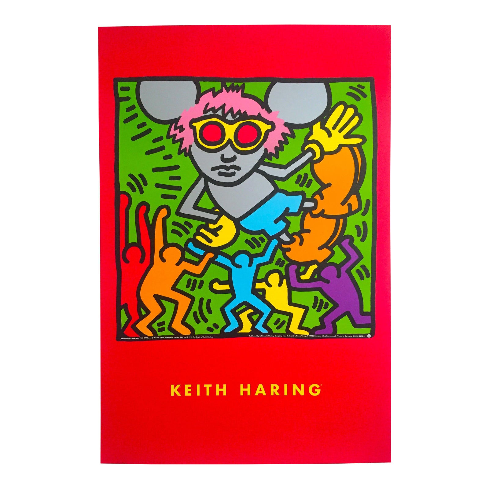 Keith Haring Estate 1993 Lithograph Print Collector's Pop