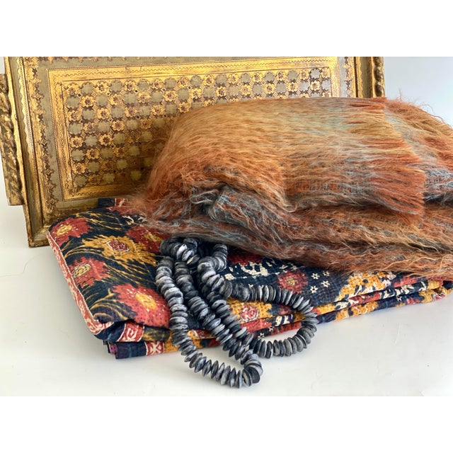 Traditional Mulberry Brushed Mohair Throw Blanket 59" X 99" For Sale - Image 3 of 7