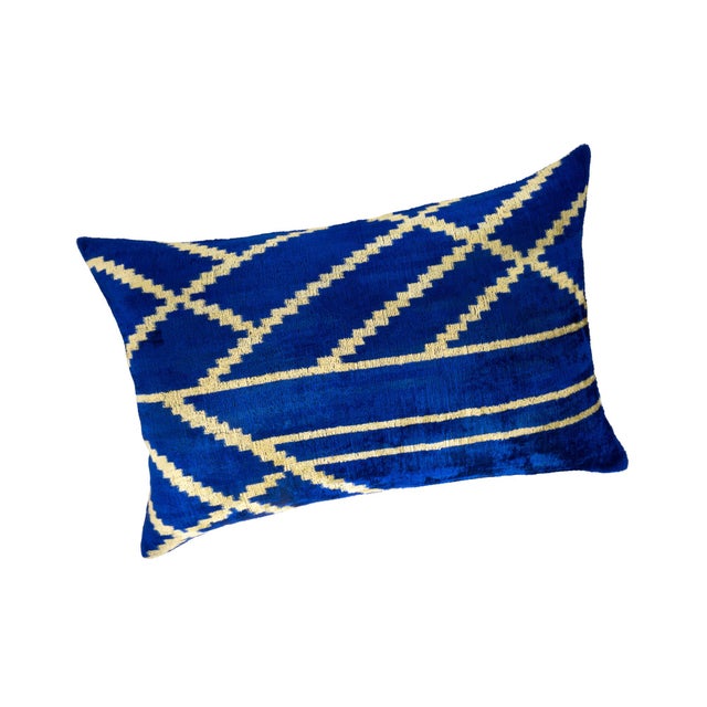 A refined blend of tradition and modern artistry, the Coastal Silk Velvet Ikat Pillow Cover by Chouchou Touch brings rich...