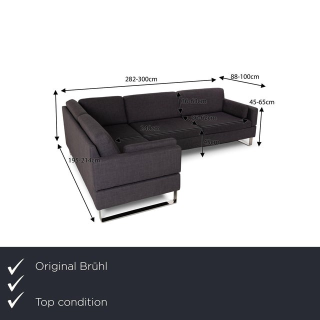 The Alba corner sofa from Brühl is a real highlight in the modern living room. It has various adjustability options and is...