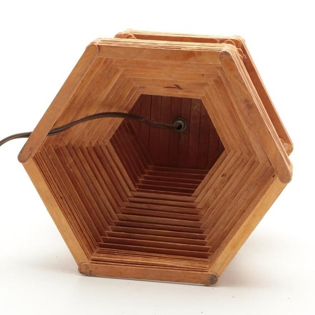 1950s Tramp Art Table Lamp For Sale - Image 4 of 6