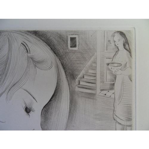 Mily Possoz, The Domino Player, Original Signed Engraving For Sale - Image 4 of 8