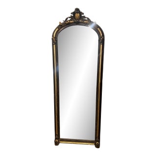 Mid 19th Century Victorian Gilt Gold and Black Large Pier Mirror For Sale