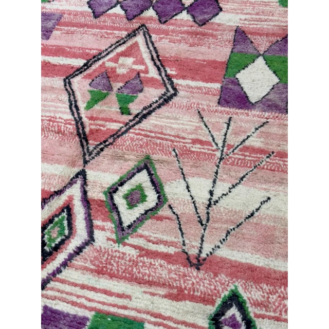 Mid 20th Century Vintage Moroccan Rug 6'7" X 10’0" For Sale - Image 5 of 9