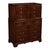 J.B. Van Sciver Company Chinese Chippendale Chinoiserie Pagoda j.b. Van Sciver Mahogany 4 Pc. Headboard Highboy Chest Mirror For Sale - Image 4 of 10