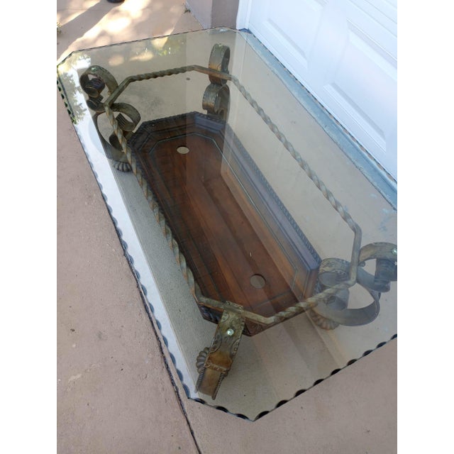 Contemporary 1990s Lyra Bronze Metal Cocktail Table For Sale - Image 3 of 4