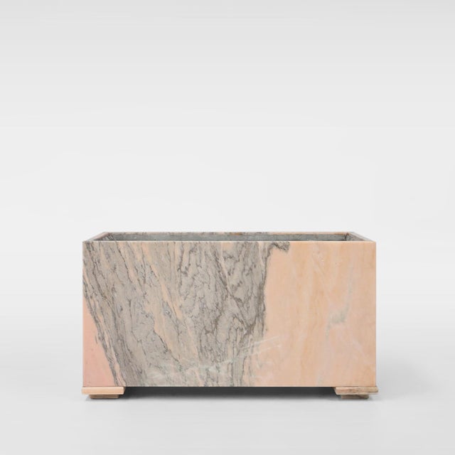 Large Planter in Pink Marble, Belgium, 1980s For Sale - Image 17 of 17