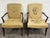 This is a gorgeous pair of vintage mid-century modern MCM needlepoint armchairs dating to approximately the 1950s–1960s....