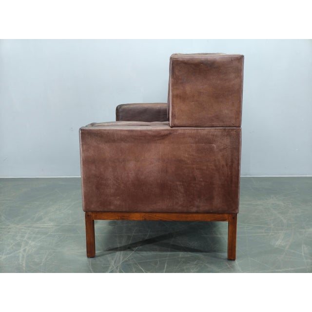 1960s JK 922 Vagon Sofa in Buffalo Leather by Jørgen Kastholm, Denmark, 1960s For Sale - Image 5 of 14