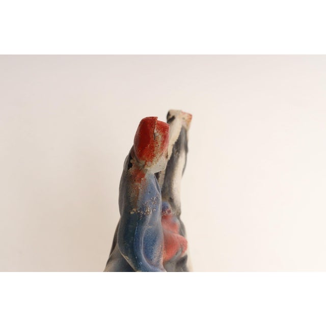 Vintage Americana Carnival Chalk Chalkware George Washington on Horseback Patriotic Sculpture / Figurine For Sale - Image 9 of 16