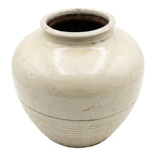 Early 20th Century Large White Glazed Song Dynasty Style Jar For Sale