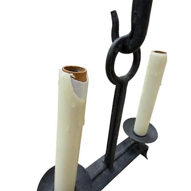 Dennis & Leen 8-Light Gothic Iron Chandelier For Sale - Image 9 of 9