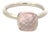 Soft Pink Rose Quartz Solitaire Ring for Women in 925 Silver, Size 8.5 For Sale