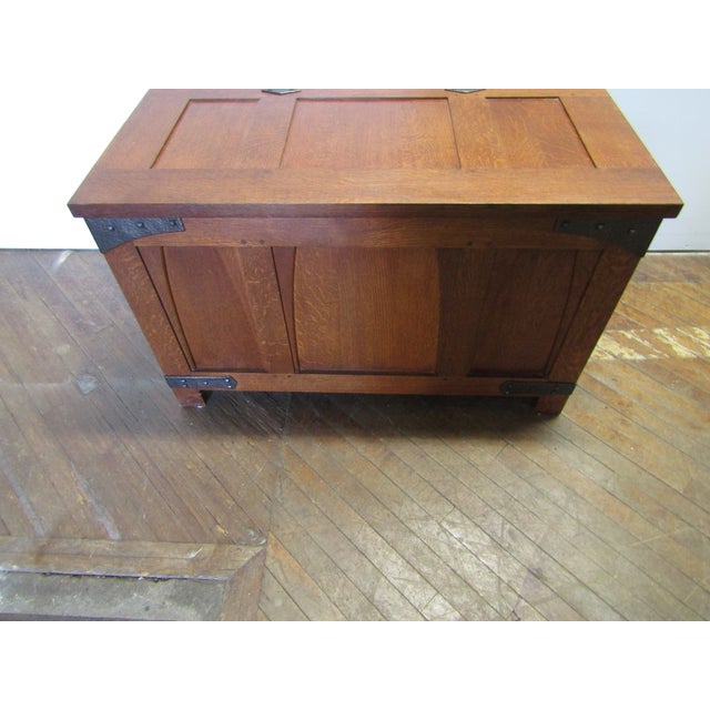 Stickley Stickley Mission Oak Arts and Crafts Style Blanket Chest For Sale - Image 4 of 11