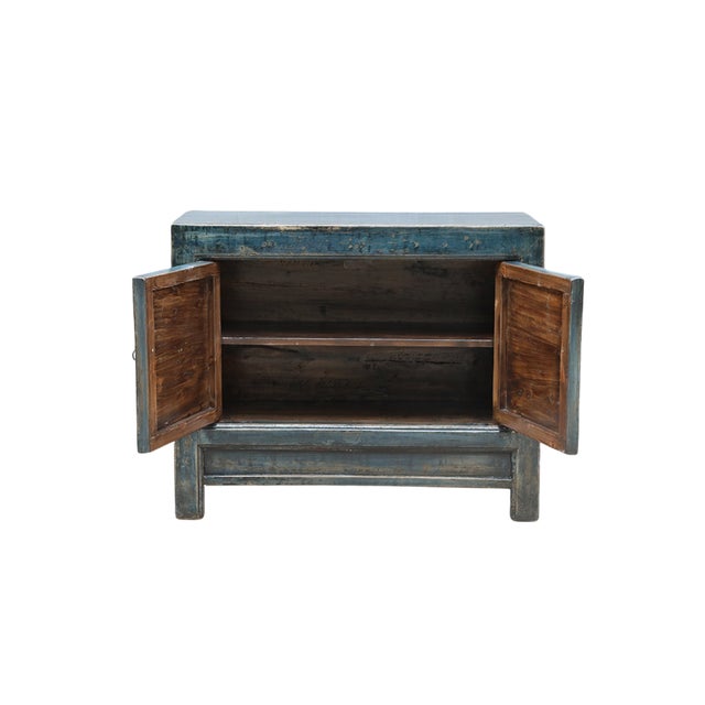 Vintage Chinese Painted Hall Cabinet For Sale - Image 4 of 5