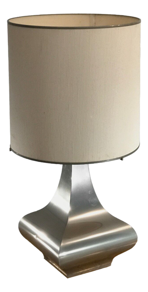 Neo-Classical Silvered Bronze Table Lamp attributed to Maison Jansen, 1970s