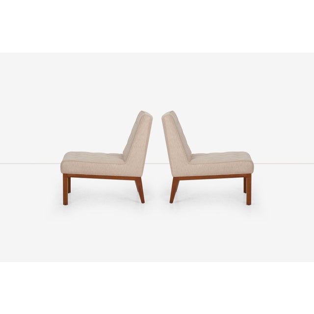 1950s Edward Wormley for Dunbar Pair of Slipper Chairs 1950s For Sale - Image 5 of 12