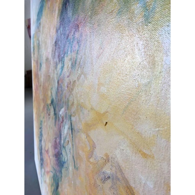 2010s Mary Lou Siefker Acrylic Painting on Canvas Titled: Frenzy in Yellow For Sale - Image 5 of 9