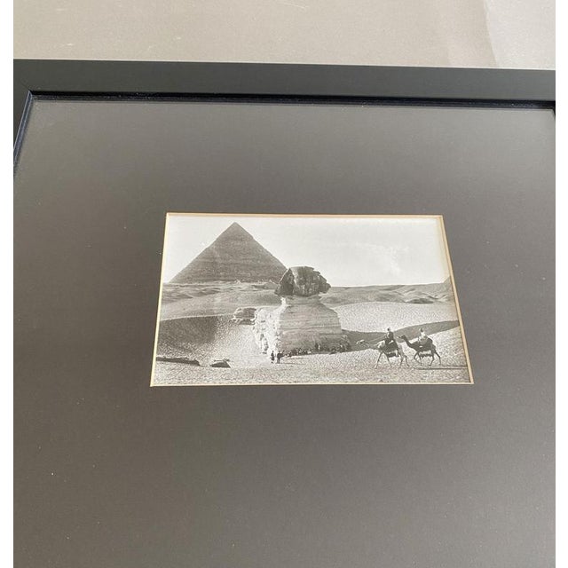 Sahara Desert with Sphinx and Pyramids, Egypt, Black and White Photograph, 1950s, Framed For Sale - Image 3 of 12