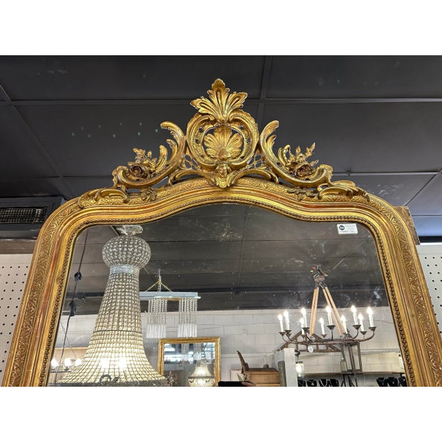 Glass Early 19th. C. French Gilt Mirror For Sale - Image 7 of 10