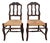 Antique French Provincial Ladder Back Rush Seat Side Chairs For Sale