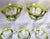 Art Deco 1930s Moser Lady Hamilton Green Overlay Crystal Wine Glasses, Set of 7 For Sale - Image 3 of 10